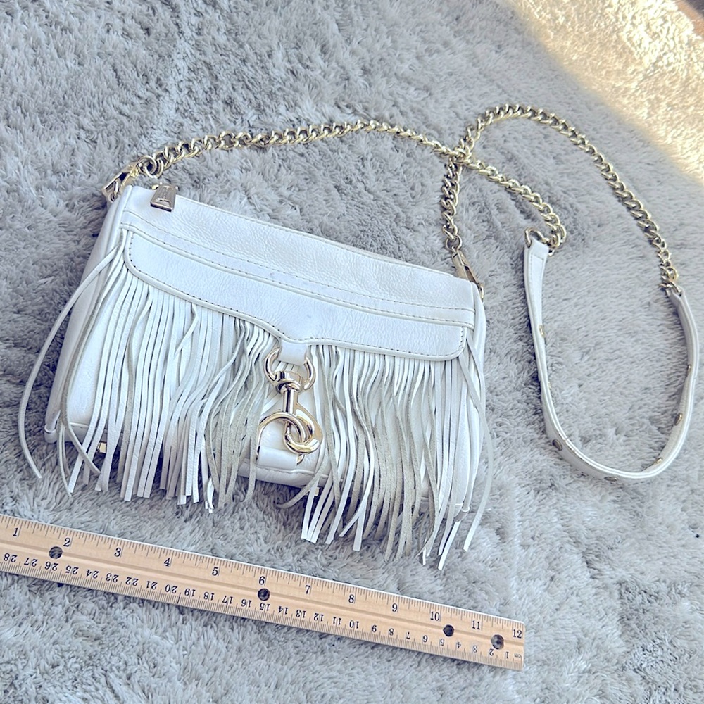Rebecca Minkoff White Fringe Mini MAC Crossbody - Boho Chic!
